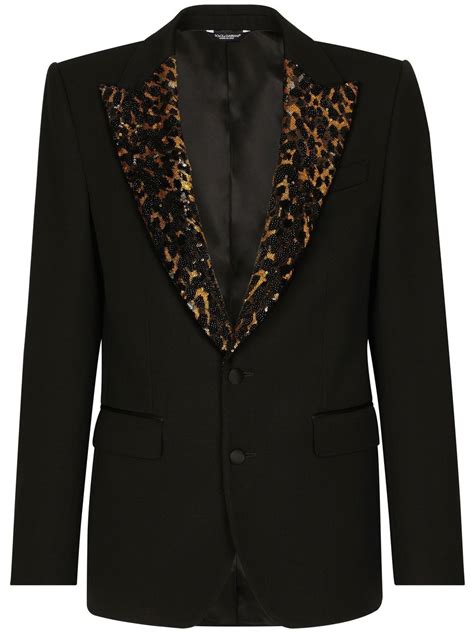 Dolce Gabbana Sakko Mit Leoparden Print Farfetch