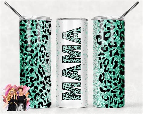 Oz Skinny Tumbler Wraps Png Polaroid Photo Template Green Glitter