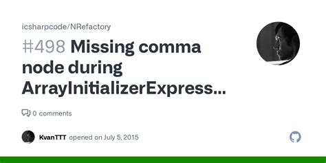 Missing Comma Node During Arrayinitializerexpression Parsing In