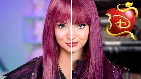 Mal Descendants Transformation Disney Makeup Tutorial Youtube