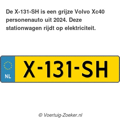 Kenteken X Sh Volvo Xc Auto X Sh Voertuig Zoeker Nl