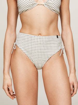 Retro High Rise Cheeky Bikini Bottom Tommy Hilfiger USA