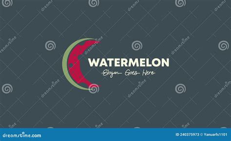 Watermelon Logo Design Concept Vector in Flat Color Stock Vector - Illustration of fresh ...