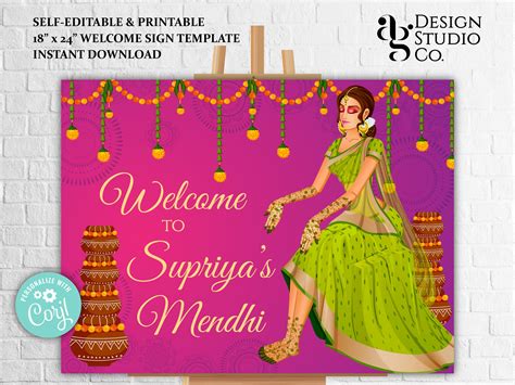 Welcome To Mehndi Signs For Mehndi Welcome Signs Henna Indian Etsy