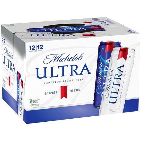 Michelob Ultra Light Beer 12 Pack Beer 12 Fl Oz Cans