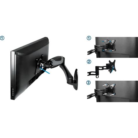 SUPPORT W1A mural pour moniteur avec système Quick Fix