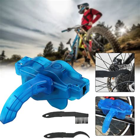 Portable Bicycle Chain Cleaner Brushes Scrubber Set Machine MTB Bike