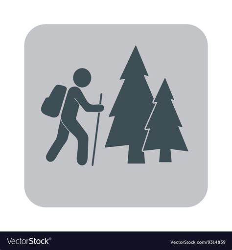 Hiking Icon Isolated Sign Symbol Royalty Free Vector Image