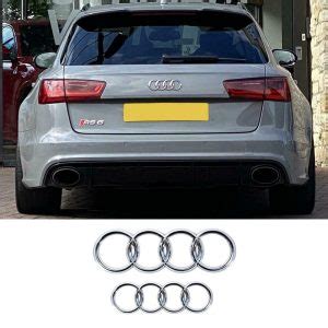 Audi Matte Black Front Badge Emblem Rings For All Models Audistock