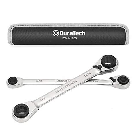 Duratech Reversible Ratcheting Wrench Set 4 In 1 Double Box End Wrench Set Sae 2 Piece 516