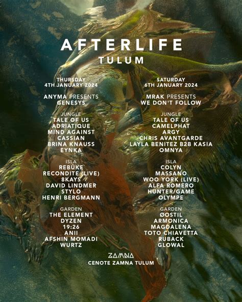 Tale Of Us' Afterlife return at Zamna Tulum, Mexico in January 2024 | Rave Jungle