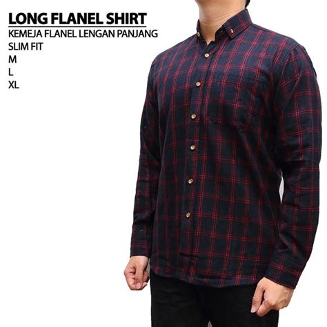 Jual KEMEJA FLANEL PANJANG KEMEJA KANTOR KEMEJA PRIA COWOK SLIM FIT Di