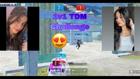 2 Cute Girls TDM Challenge 1v1 BGMI TDM Challenge Random Girl TDM