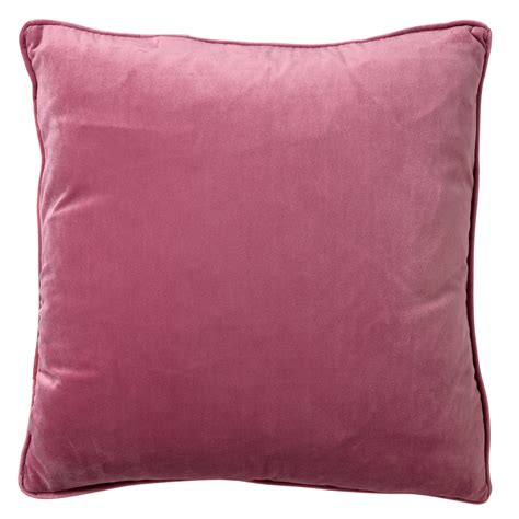 FINN Sierkussen 60x60 Cm Velvet Effen Kleur Dusty Rose Roze