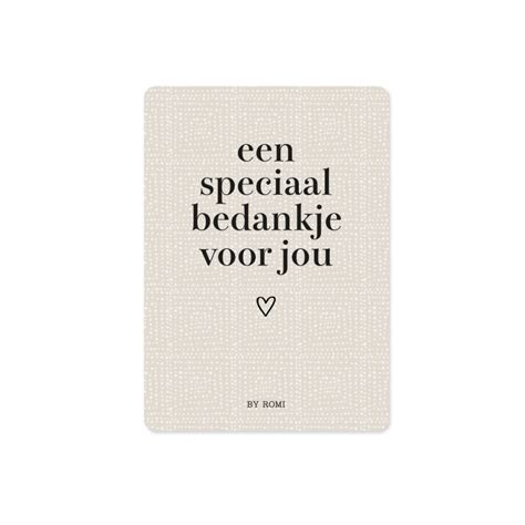 Wenskaart Een Speciaal Bedankje Voor Jou Star Copy Print