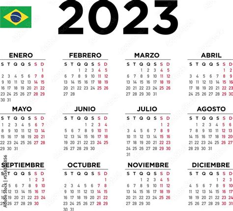 Calendario 2023 En Portugues Almanaques Personalizados Calendario