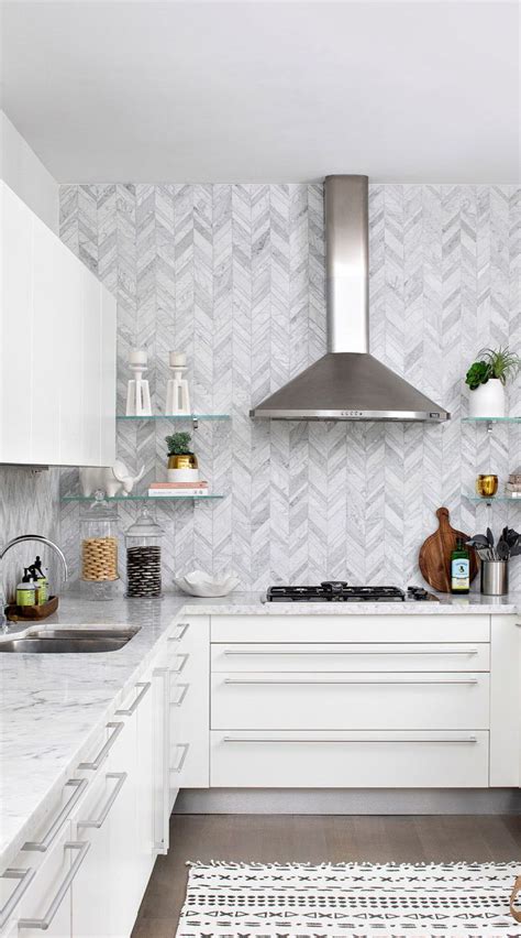 Chevron Backsplash Zig Zag Stunning Chevron Pattern