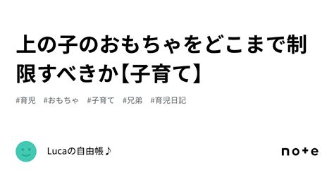 上の子のおもちゃをどこまで制限すべきか【子育て】｜lucaの自由帳♪