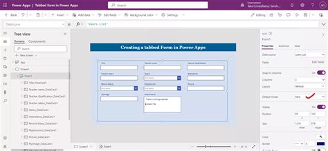 Tabbed Form In Canvas Powerapps