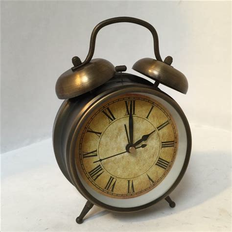 Antique Style Brushed Brass Alarm Clock Chairish