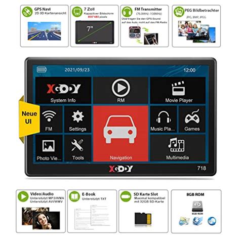 XGODY GPS Voiture Auto Navigation 2022 écran Tactile 7 Pouces Mise à