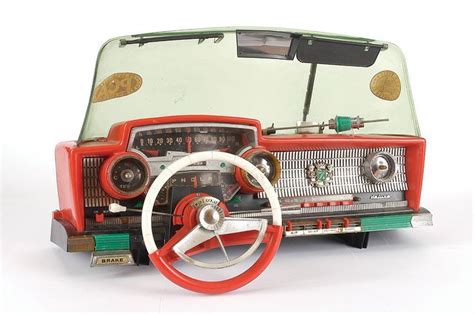 Vintage Car Dashboard And Steering Wheel Toy