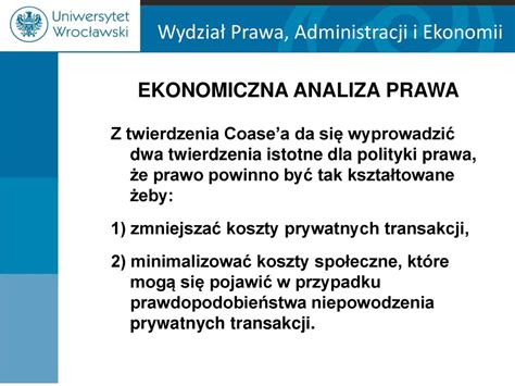 EKONOMICZNA ANALIZA PRAWA Ppt Pobierz