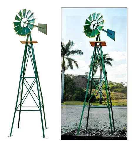 Para Que Serve Cata Vento - Cata Vento Moinho Do Vento Gigante Em Metal Giratória 2,44m Verde ...