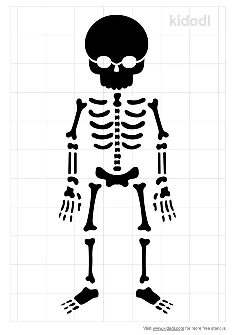 Free Basic Skeleton Stencil Stencil Printables Kidadl