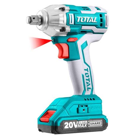 Llave de Impacto Inalámbrico con Cuadrante de 1 2 20V Total Tools de