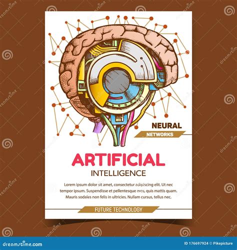 Artificial Intelligence Advertising Banner Vector Stock Vector