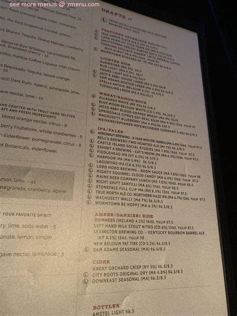 Online Menu of Tavern in the Square Restaurant, Burlington, Massachusetts, 01803 - Zmenu