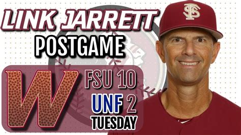 Fsu Baseball Fsu Coach Link Jarrett On Win Over Unf Warchant