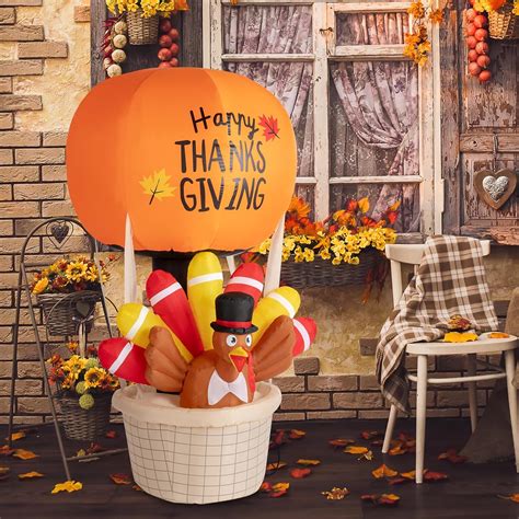 Amazon Outvita Thanksgiving Inflatable Turkey 6ft Lighted Turkey