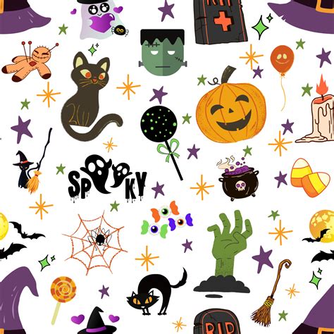 Halloween Seamless Transparent Background 9592409 PNG