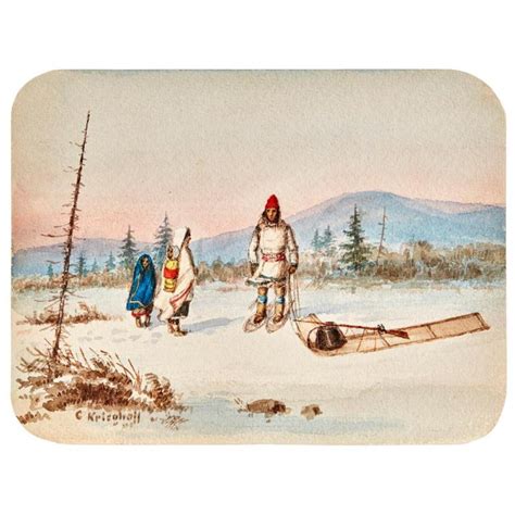 Cornelius Krieghoff Dutch Canadian 1815 1872 A Trapper And