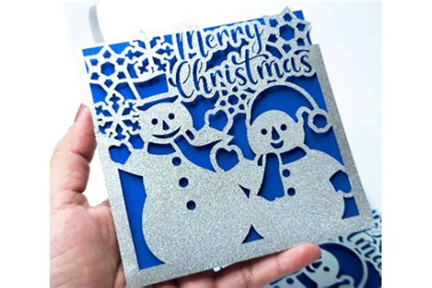 Svg File Christmas Insert Card Snowman Graphic By Exodus 31 Designs · Creative Fabrica