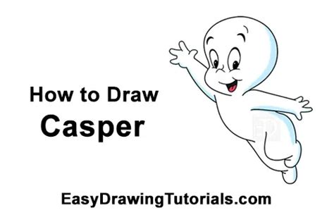 How To Draw A Casper The Friendly Ghost Video And Step By Step Pictures