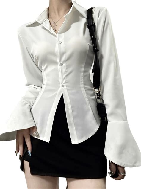 Buy Chiffon Bandage Collar Blouse Shoptery In 2024 Chiffon Shirt White Shirts Women Ladies