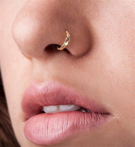 Plain Nose Ring Gold Nose Ring Nose Cuff Gold Nose Cuff Gold Nose