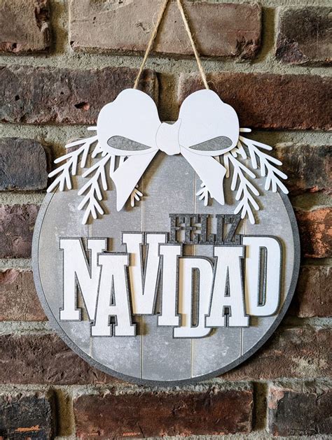 Feliz Navidad Holiday Wall Hanger, Jumbo Christmas Wall Ornament, Feliz ...