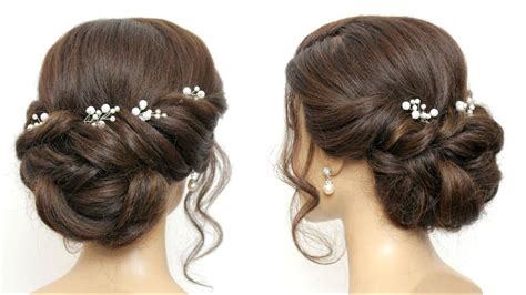 Easy Twisted Updo Bridal Hairstyle For Long And Medium Hair Bridal