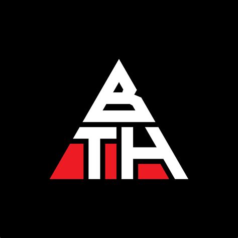 BTH triangle letter logo design with triangle shape. BTH triangle logo ...