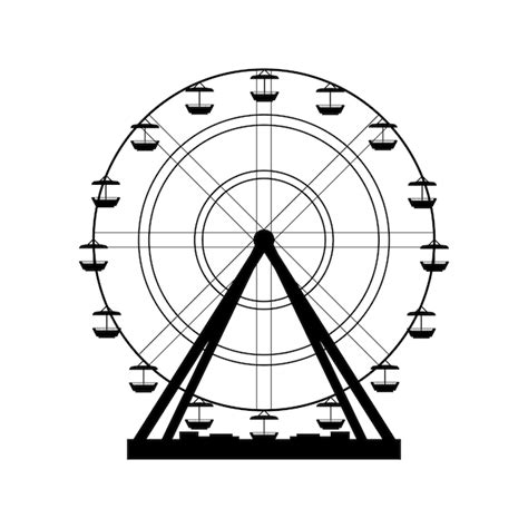 Premium Vector Vector Illustration Ferris Wheel Carnival Funfair