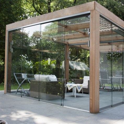 Houten Overkapping Aan Huis Met Glas