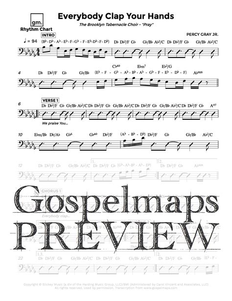 Gospelmaps Everybody Clap Your Hands The Brooklyn Tabernacle Choir