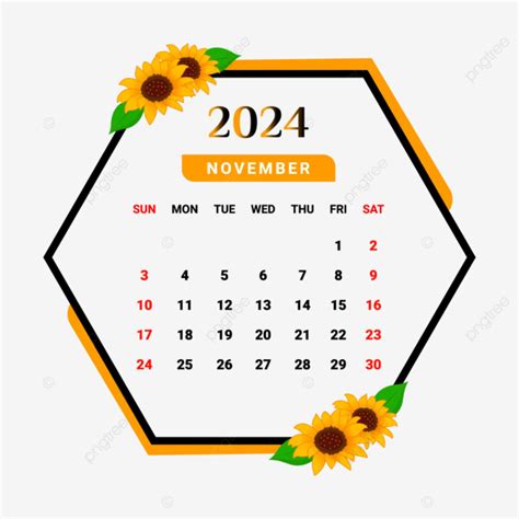 November 2024 Calendar Floral Free - Catlee Alvinia