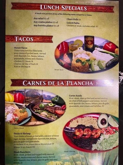 Online Menu Of Mi Rancho Cocina Y Copas Restaurant Bemidji Minnesota