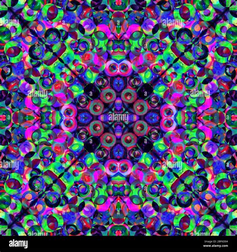 Multicolored Square Kaleidoscope Pattern Abstract Background