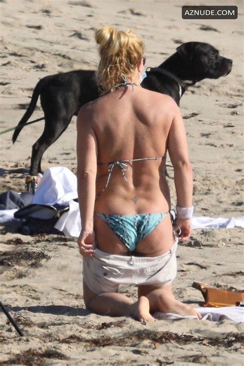 Britney Spears Sunbathes At The Beach In Malibu Piece Bikini Blazing Sunshine AZNude
